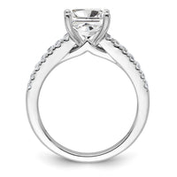 14kw 2ct Certified Lab Grown Diamond VS/SI+ G+ Princess Comp Eng Ring