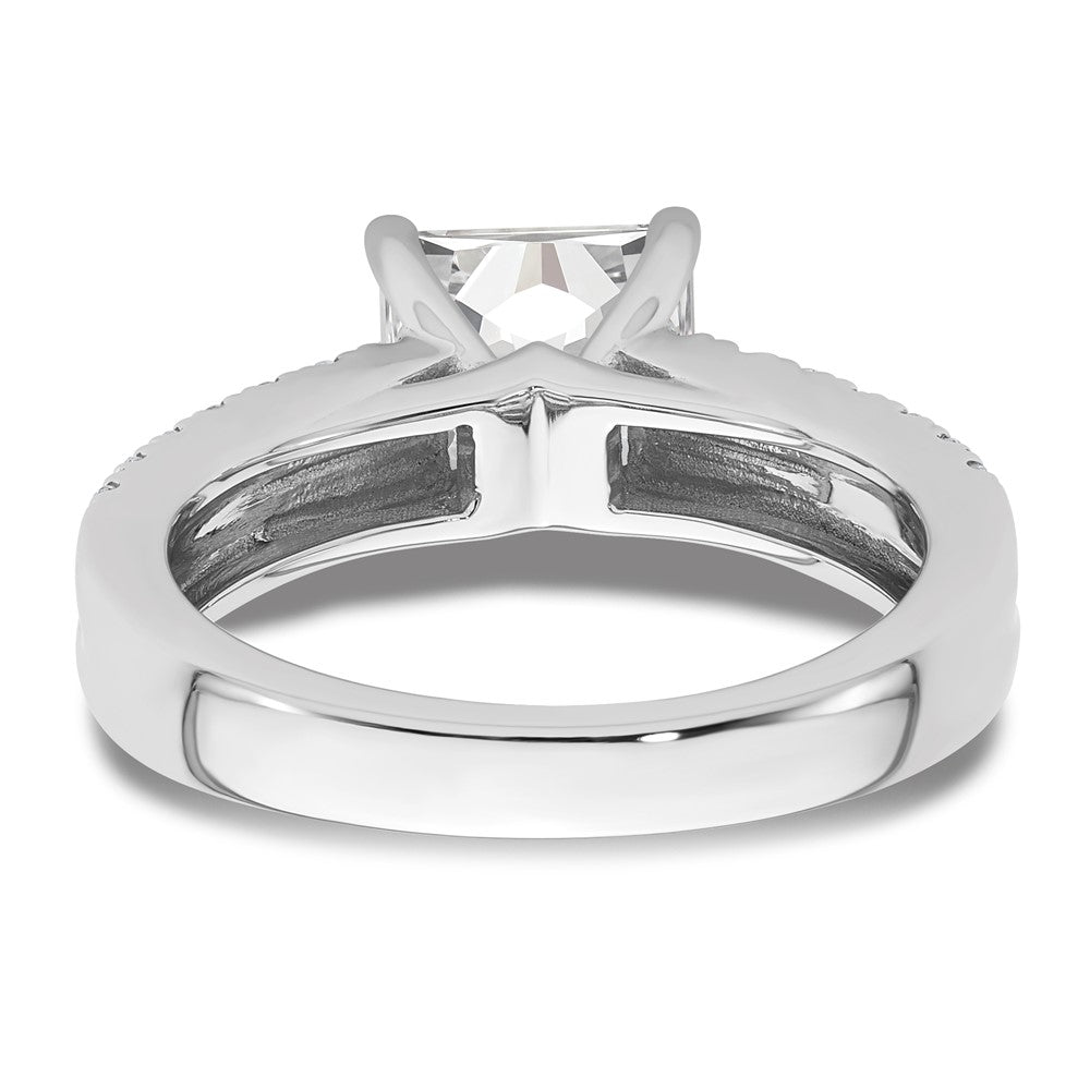 14kw 2ct Certified Lab Grown Diamond VS/SI+ G+ Princess Comp Eng Ring