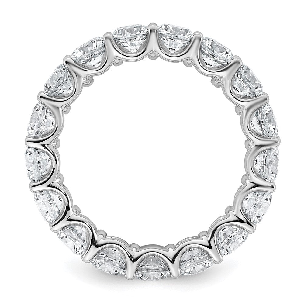 14k White Gold 3 7/8ct Lab Grown Dia VS+ F+ Round Comp Eternity Band