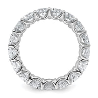 14k White Gold 3 7/8ct Lab Grown Dia VS+ F+ Round Comp Eternity Band