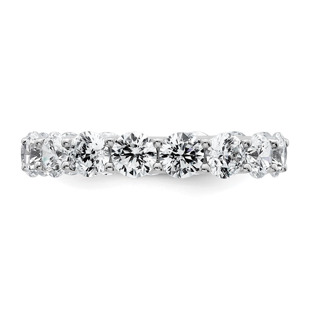 14k White Gold 3 7/8ct Lab Grown Dia VS+ F+ Round Comp Eternity Band