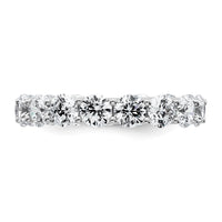 14k White Gold  Round Prong Set Size 5 Eternity Band Mounting