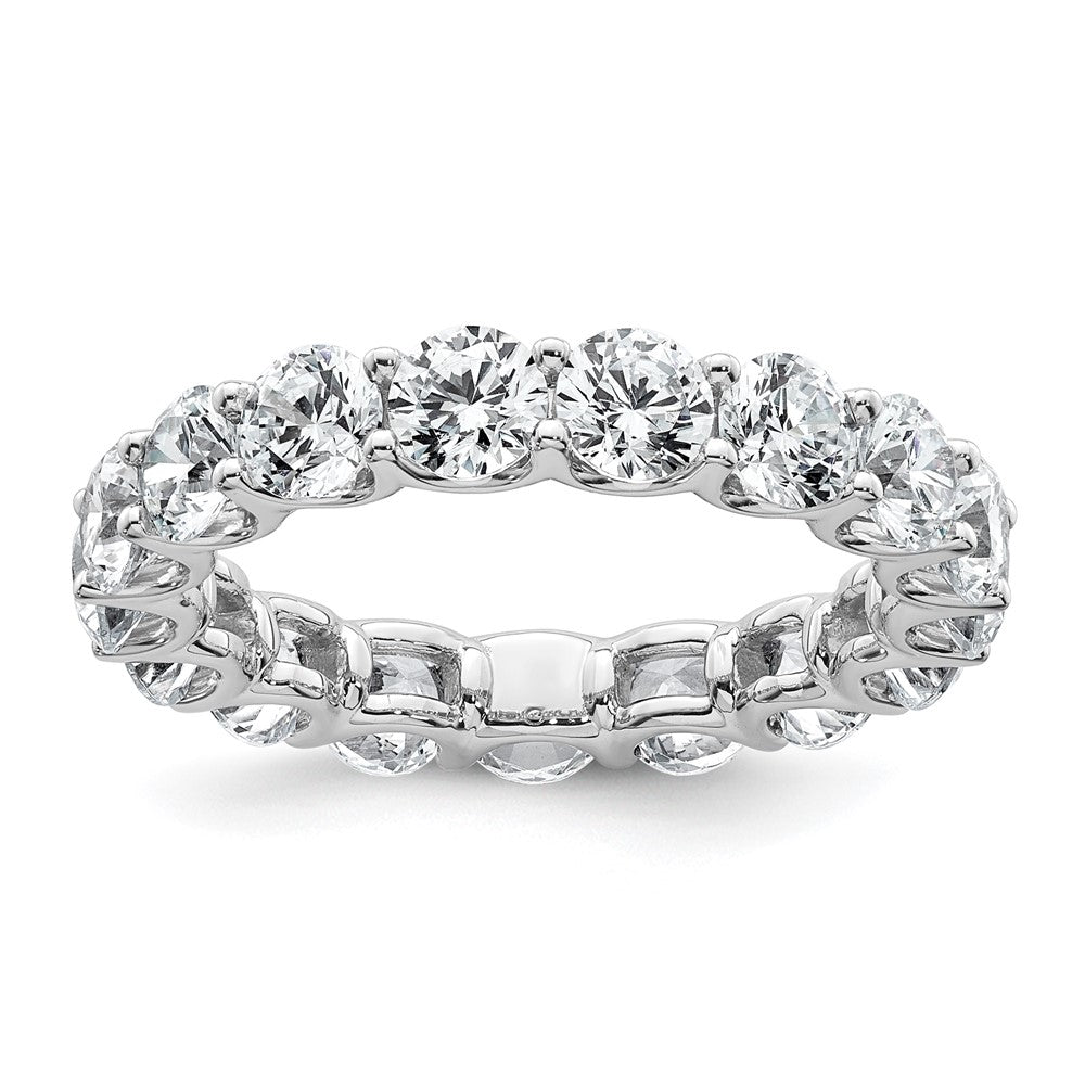 14k White Gold 3 7/8ct Lab Grown Dia VS+ F+ Round Comp Eternity Band