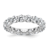 14k White Gold  Round Prong Set Size 5 Eternity Band Mounting