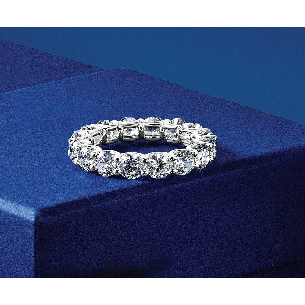 14k White Gold  Round Prong Set Size 5 Eternity Band Mounting