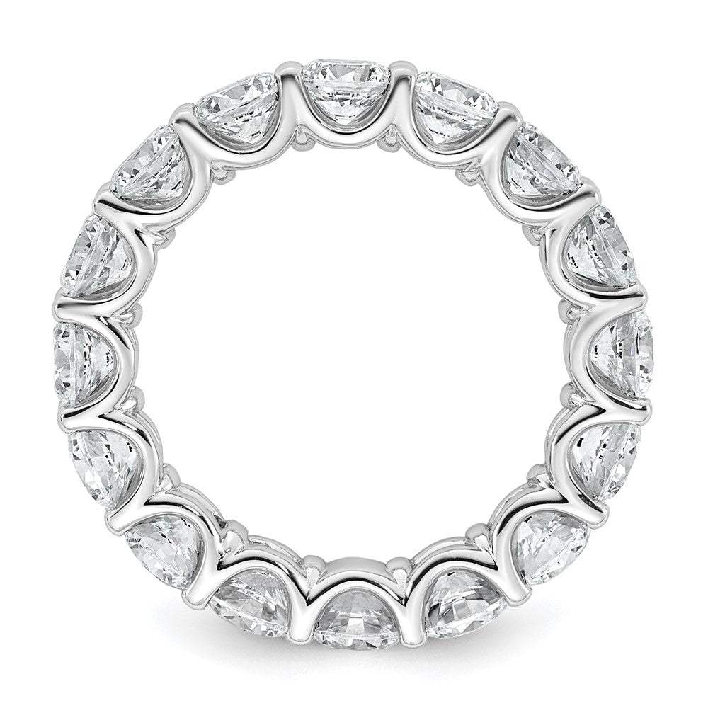 14k White Gold  Round Prong Set Size 5.5 Eternity Band Mounting