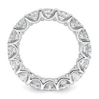 14k White Gold  Round Prong Set Size 5.5 Eternity Band Mounting