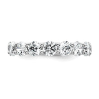 14k White Gold  Round Prong Set Size 7 Eternity Band Mounting