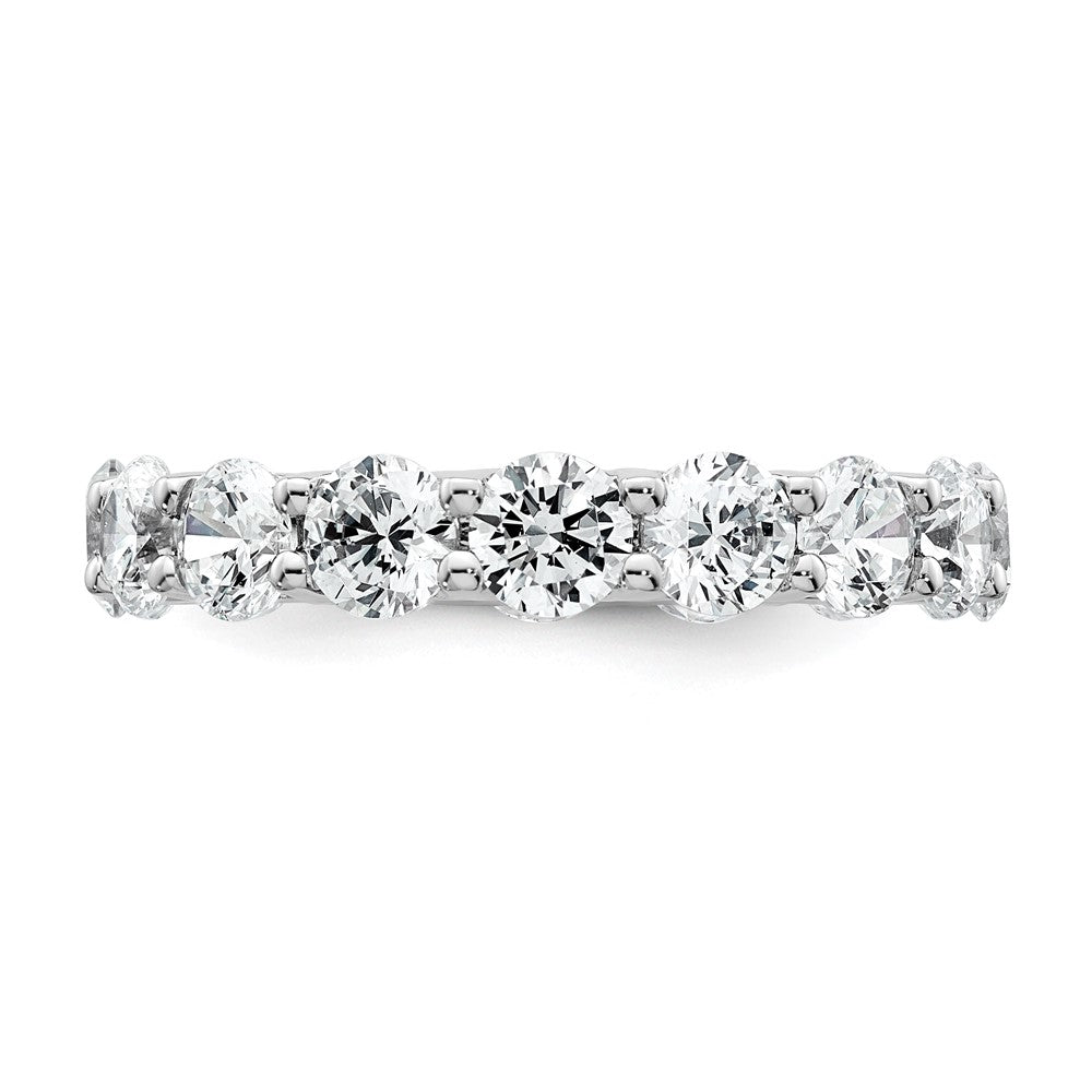 14k White Gold  Round Prong Set Size 9 Eternity Band Mounting