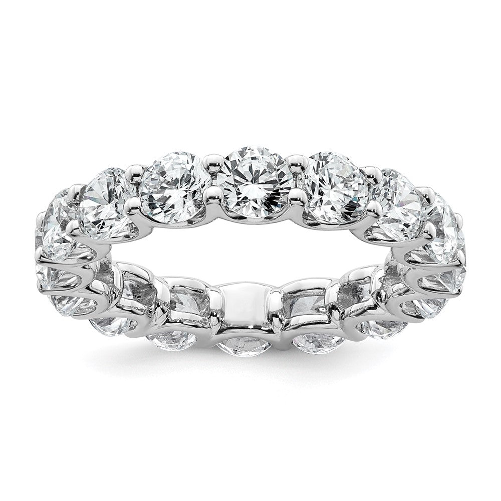 14k White Gold  Round Prong Set Size 6.5 Eternity Band Mounting