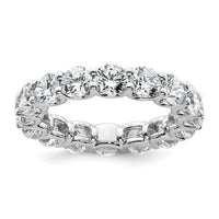 14k White Gold  Round Prong Set Size 6 Eternity Band Mounting