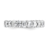 14k 3 carat Lab Grown Diamond VS/SI+ G+ Oval Complete Eternity Band