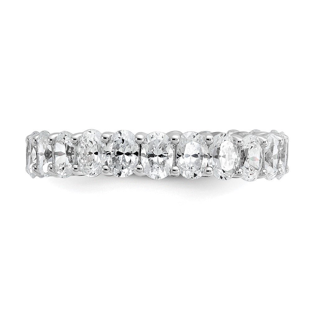 14k 3 carat Lab Grown Diamond VS/SI+ G+ Oval Complete Eternity Band