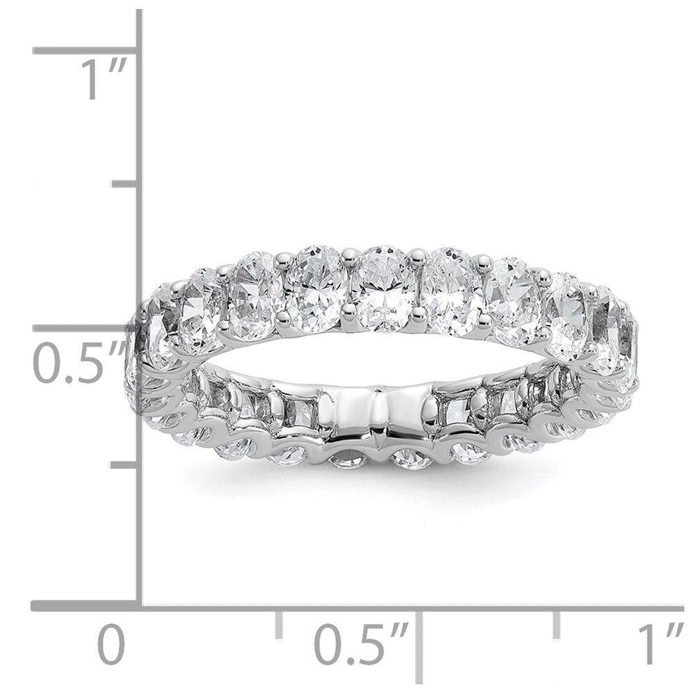 14k 3 carat Lab Grown Diamond VS/SI+ G+ Oval Complete Eternity Band