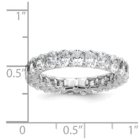 14k 3 carat Lab Grown Diamond VS/SI+ G+ Oval Complete Eternity Band