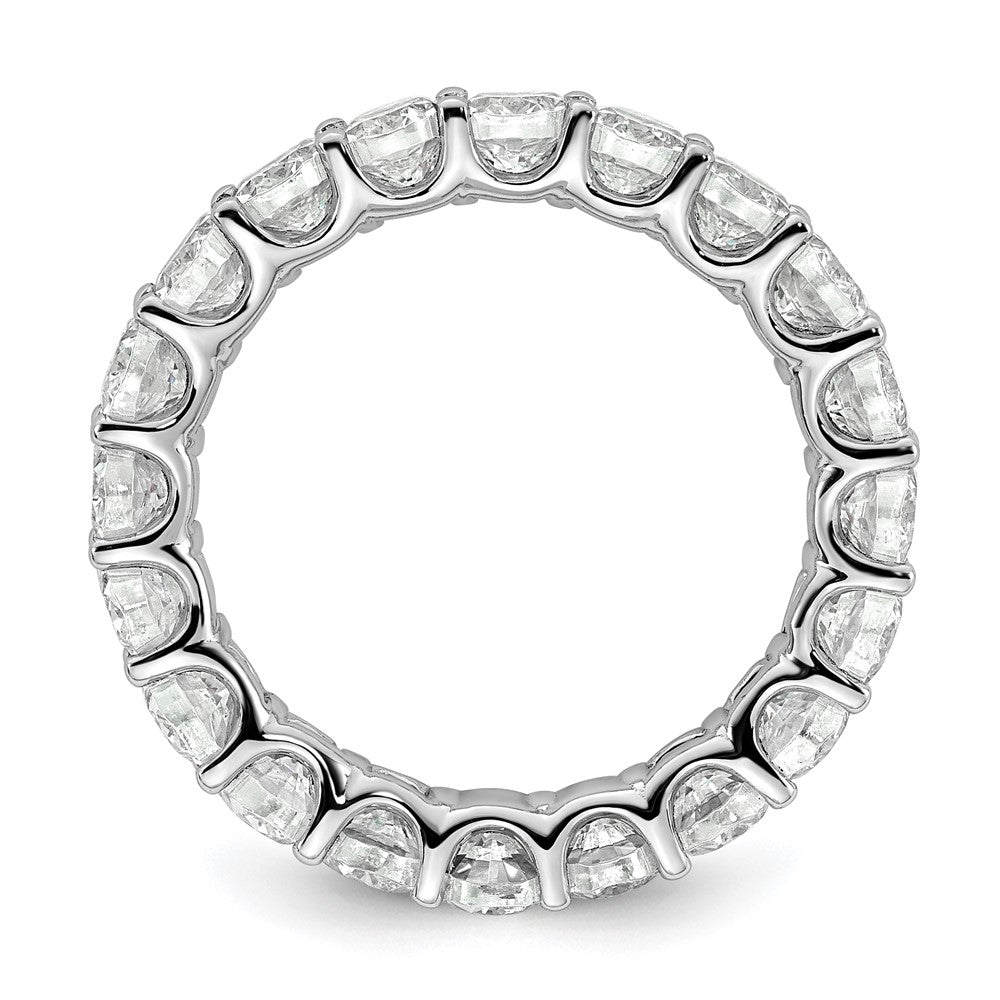 14k 4 carat Lab Grown Diamond VS/SI+ G+ Oval Complete Eternity Band