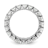 14k 4 carat Lab Grown Diamond VS/SI+ G+ Oval Complete Eternity Band