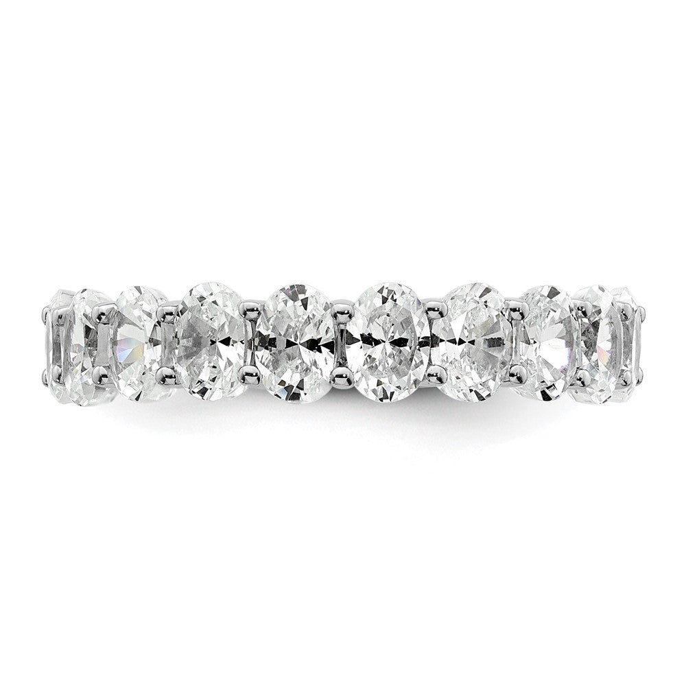 14k 4 carat Lab Grown Diamond VS/SI+ G+ Oval Complete Eternity Band