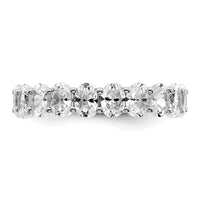 14k 4 carat Lab Grown Diamond VS/SI+ G+ Oval Complete Eternity Band