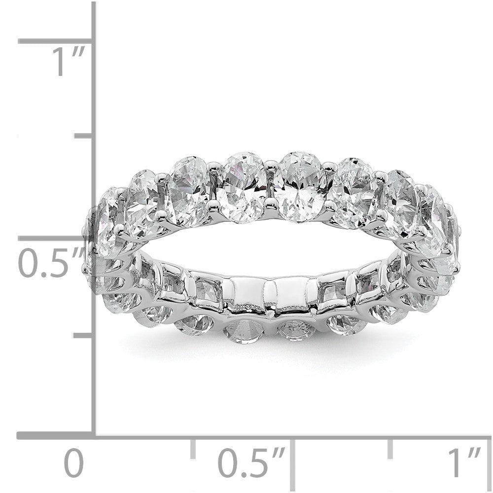 14k 4 carat Lab Grown Diamond VS/SI+ G+ Oval Complete Eternity Band