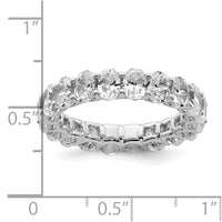 14k 4 carat Lab Grown Diamond VS/SI+ G+ Oval Complete Eternity Band