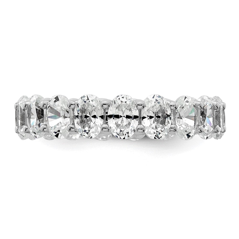 14k 5 carat Lab Grown Diamond VS/SI+ G+ Oval Complete Eternity Band