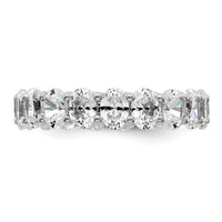 14k 5 carat Lab Grown Diamond VS/SI+ G+ Oval Complete Eternity Band