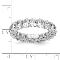 14k 5 carat Lab Grown Diamond VS/SI+ G+ Oval Complete Eternity Band