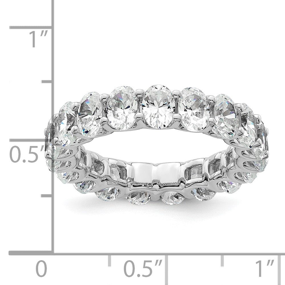 14k 5 carat Lab Grown Diamond VS/SI+ G+ Oval Complete Eternity Band