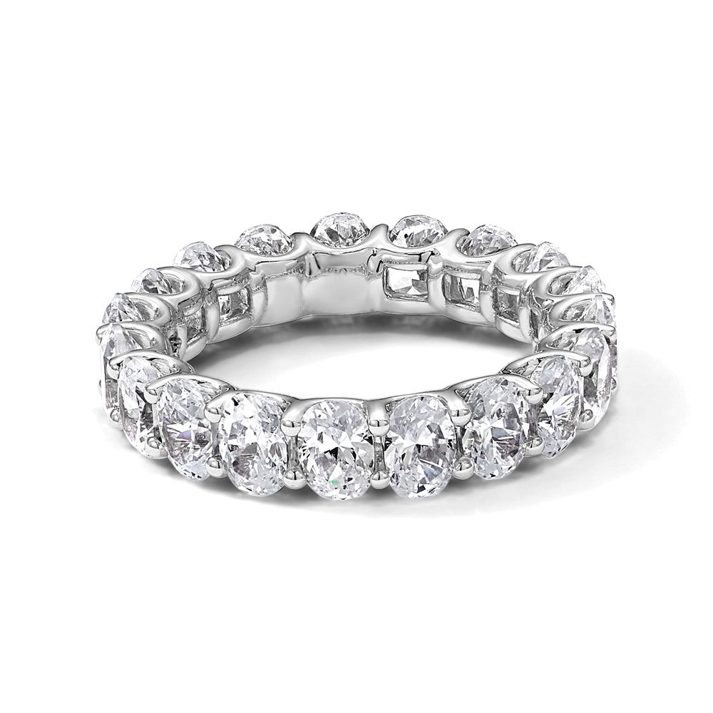 14k 5 carat Lab Grown Diamond VS/SI+ G+ Oval Complete Eternity Band