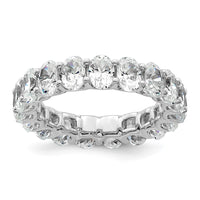14k 5 carat Lab Grown Diamond VS/SI+ G+ Oval Complete Eternity Band