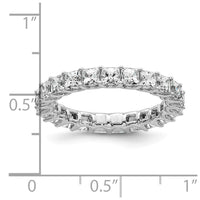 14k 3ct Lab Grown Diamond VS/SI+ G+ Princess Comp Eternity Band