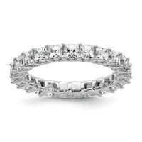 14k 3ct Lab Grown Diamond VS/SI+ G+ Princess Comp Eternity Band