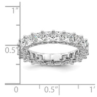 14k 4ct Lab Grown Diamond VS/SI+ G+ Princess Comp Eternity Band