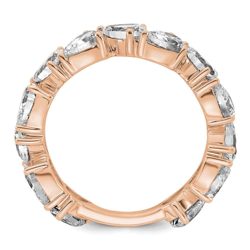 14k Rose Gold 3 carat Lab Grown Diamond VS+ F+ Complete Fashion Ring