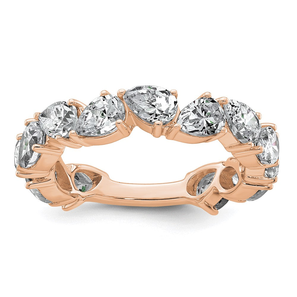 14k Rose Gold 3 carat Lab Grown Diamond VS+ F+ Complete Fashion Ring