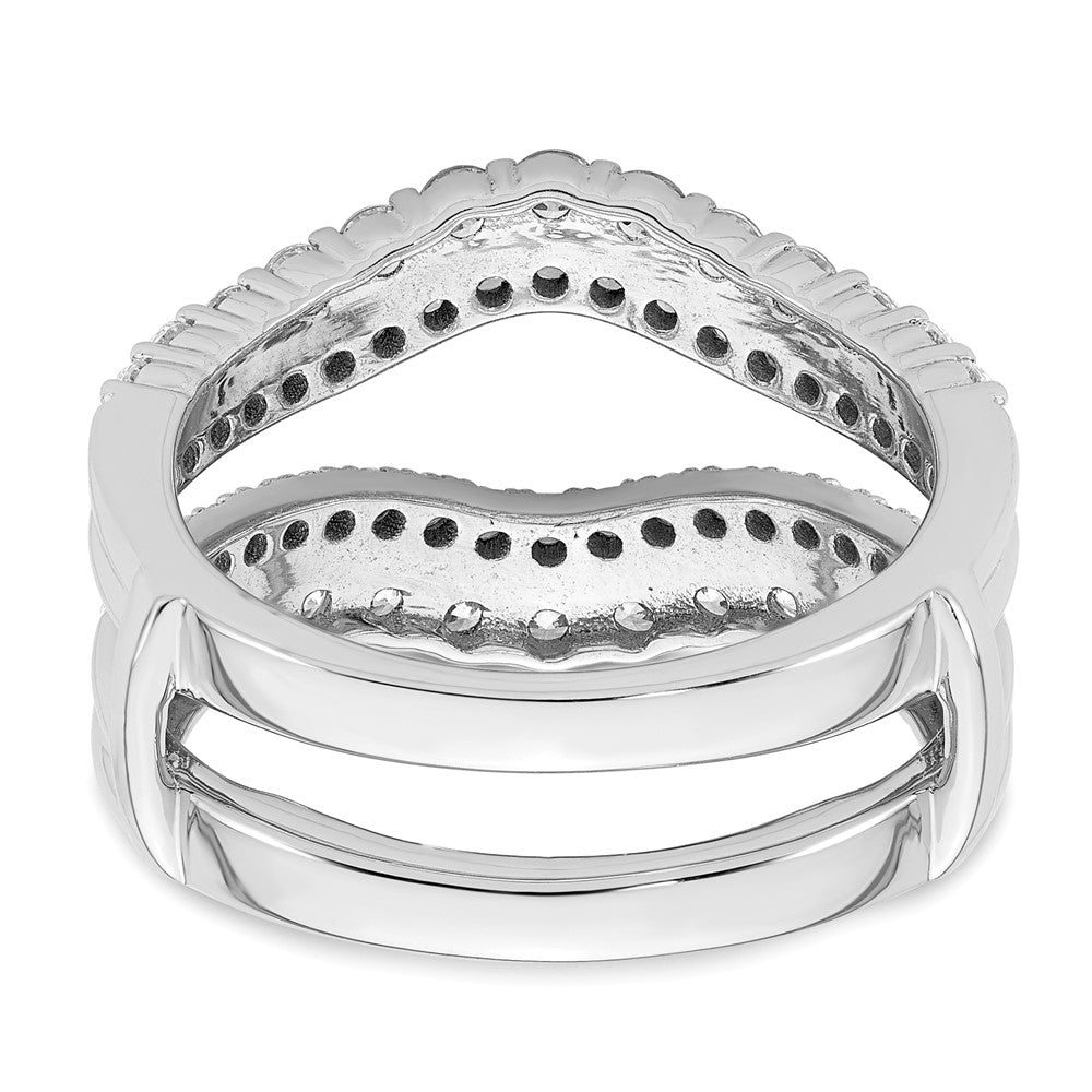 14k White Gold 1 1/4 ct Lab Grown Diamond VS/SI+ G+ Complete Ring Guard