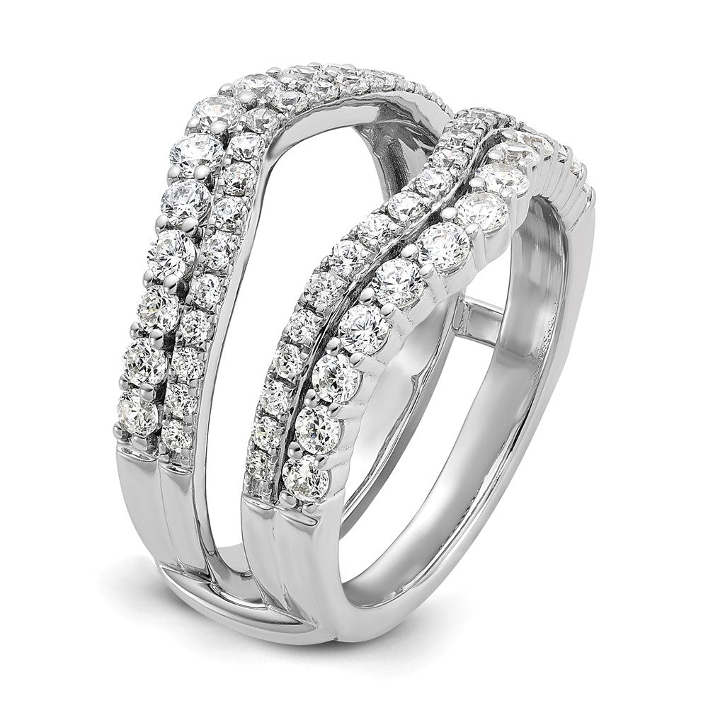 14k White Gold 1 1/4 ct Lab Grown Diamond VS/SI+ G+ Complete Ring Guard