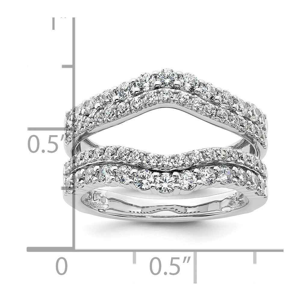 14k White Gold 1 1/4 ct Lab Grown Diamond VS/SI+ G+ Complete Ring Guard