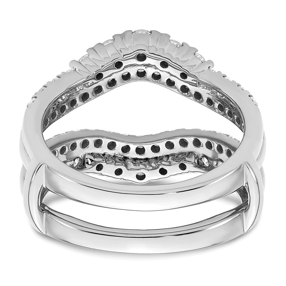 14k White Gold 1 1/4 ct Lab Grown Diamond VS/SI+ G+ Complete Ring Guard