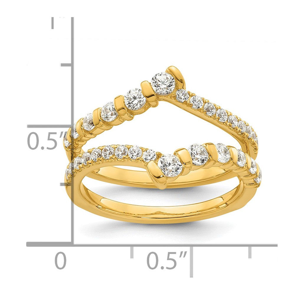 14k 3/4 ct Lab Grown Diamond VS/SI+ G+ Complete Ring Guard