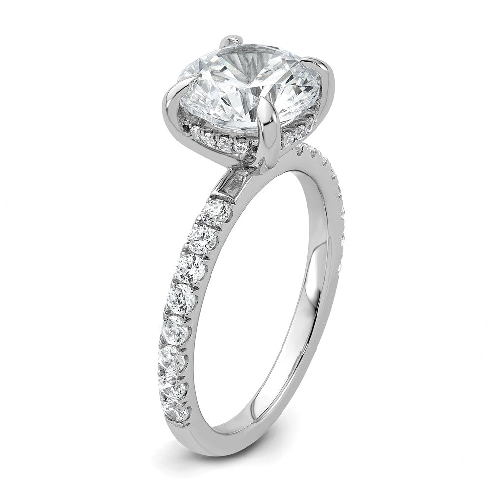 14kw 3 1/2ct Cert Lab Grown Dia VS/SI+ G+ Round Comp Solitaire Eng Ring