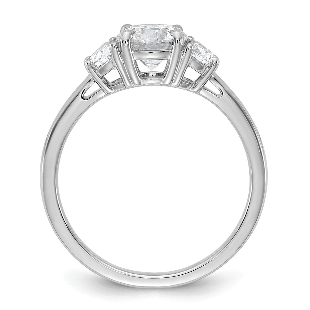 14kw 1 3/8ct Cert Lab Grown Diamond VS/SI+ G+ Round Comp 3 Stone Eng Ring