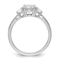 14kw 1 3/8ct Cert Lab Grown Diamond VS/SI+ G+ Round Comp 3 Stone Eng Ring