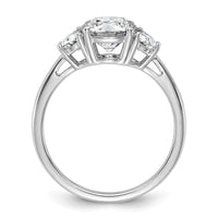 14kw 2ct Cert Lab Grown Diamond VS+F+ Round Comp 3 Stone Eng Ring