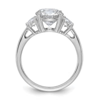 14kw 5/8ct Lab Grown Diamond VS/SI+ G+ 2 1/2ct Round Semi 3 Stone Eng Ring