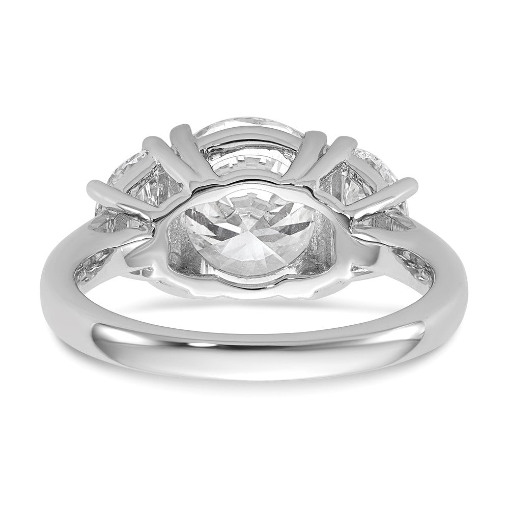 14kw 1ct Lab Grown Diamond VS/SI+ G+ 3ct Round Semi 3 Stone Eng Ring