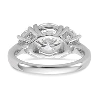 14kw 1ct Lab Grown Diamond VS/SI+ G+ 3ct Round Semi 3 Stone Eng Ring