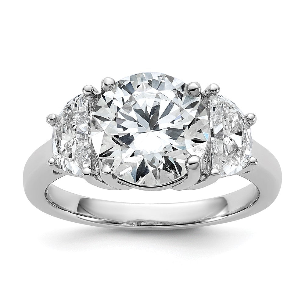 14kw 1ct Lab Grown Diamond VS/SI+ G+ 3ct Round Semi 3 Stone Eng Ring