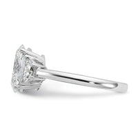 14kw 2 1/2ct Cert Lab Grown Dia VS+ F+ Comp Oval&1/2 Moon 3 Stone Eng Ring